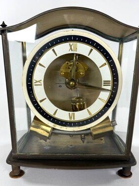 Junghans ATO Antique Mantel Clock 7-Jewel Anticlimatic Electronic Germany Brass